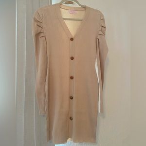 Long sleeve ribbed dress